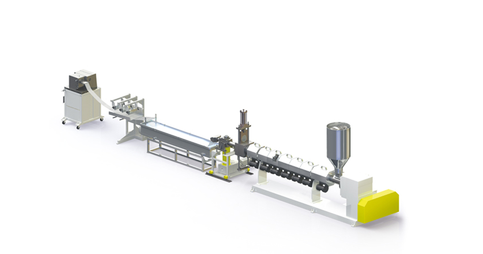 Modified plastic granulation production line